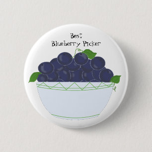 Blaubeeren - Bester Blaubeerenpflücker Button