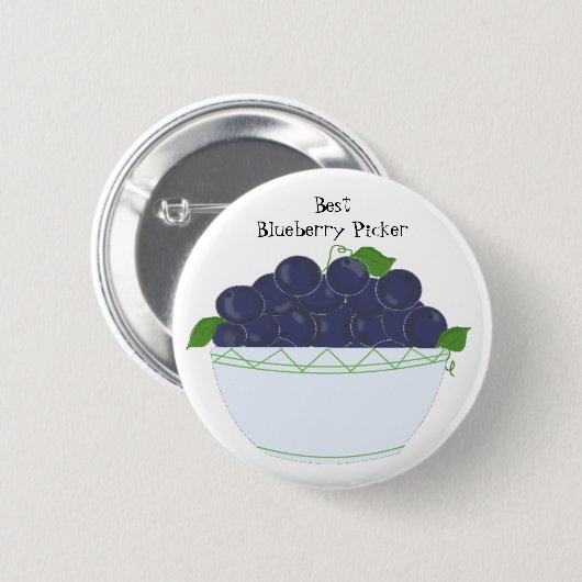 Blaubeeren - Bester Blaubeerenpicker Button (Vorne & Hinten)