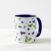 Blaubeeren Blaubeerblüten Laub Tasse (VorderseiteRechts)