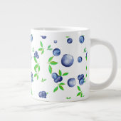 Blaubeeren, Blaubeere, Wasserfarbe, Früchte Kunst Jumbo-Tasse (Rechts)