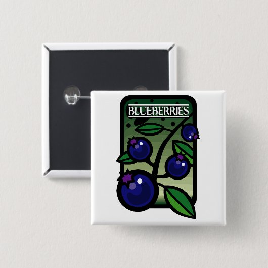 Blaubeeren Button (Vorne & Hinten)