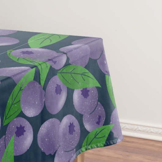 Blaubeeren - dunkelblauer Hintergrund Tischdecke (Beispiel)