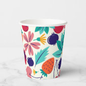 Blaubeeren Erdbeeren Berry Pappbecher (Rückseite)