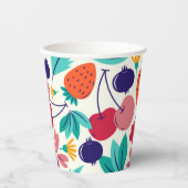 Blaubeeren Erdbeeren Berry Pappbecher (Vorderseite)