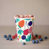 Blaubeeren Erdbeeren Berry Pappbecher