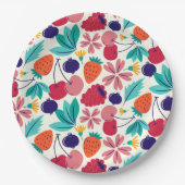 Blaubeeren Erdbeeren Berry Pappteller (Vorderseite)