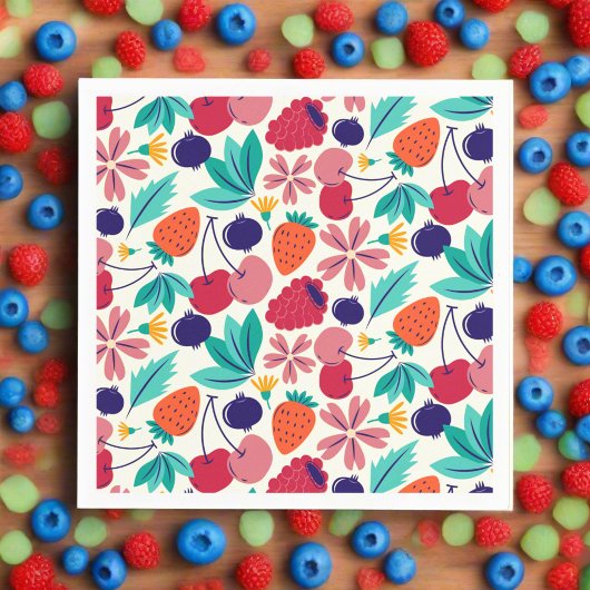 Blaubeeren Erdbeeren Berry Serviette