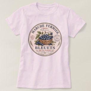 Blaubeeren-Etikett im Vintage-Stil T-Shirt