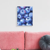 Blaubeeren | Frucht Aquarell Gemalt Leinwanddruck (Insitu (Wohnzimmer))