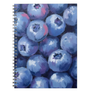Blaubeeren Frucht Aquarell Gemalt Notizblock