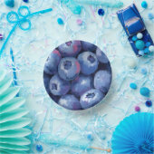 Blaubeeren | Frucht Aquarell Gemalt Pappteller (Party)