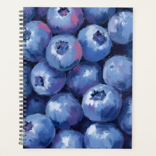Blaubeeren | Frucht Aquarell Gemalt Planer (Vorderseite)