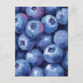Blaubeeren | Frucht Aquarell Gemalt Postkarte (Vorderseite)