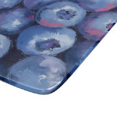 Blaubeeren | Frucht Aquarell Gemalt Schneidebrett (Ecke)