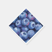 Blaubeeren | Frucht Aquarell Gemalt Serviette (Ecke)
