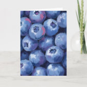 Blaubeeren | Frucht Aquarell Gemalte Karte (Vorderseite)