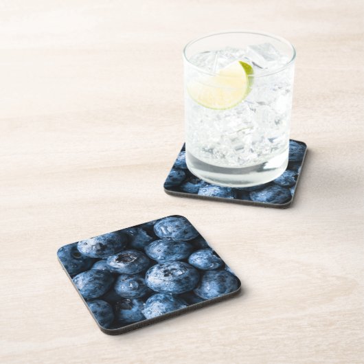 Blaubeeren Früchte Getränkeuntersetzer (Rechte Seite)