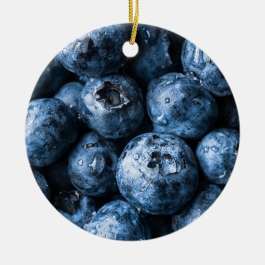 Blaubeeren Früchte Keramik Ornament (Vorne)