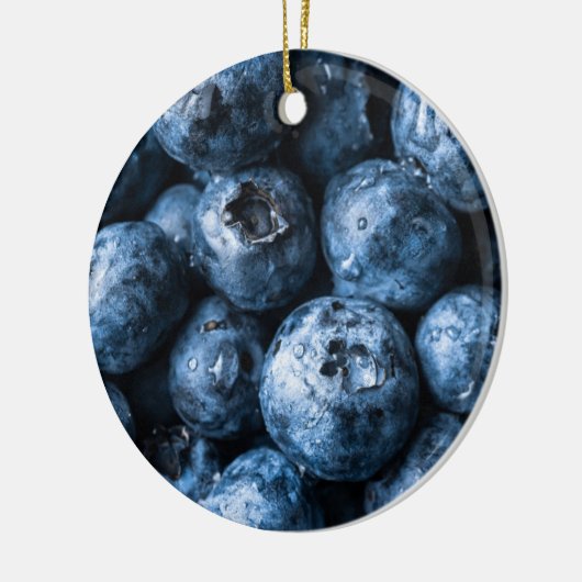 Blaubeeren Früchte Keramik Ornament (Links)