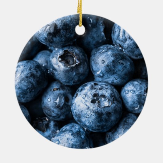 Blaubeeren Früchte Keramik Ornament (Hinten)