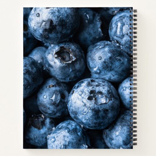 Blaubeeren Früchte Notizblock (Rückseite)
