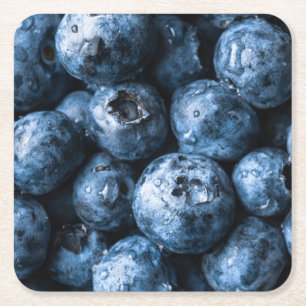 Blaubeeren Früchte Rechteckiger Pappuntersetzer