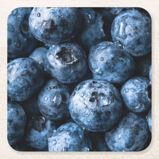 Blaubeeren Früchte Rechteckiger Pappuntersetzer (Vorderseite)