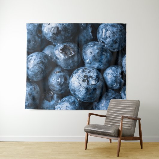 Blaubeeren Früchte Wandteppich (Beispiel (Horizontal))