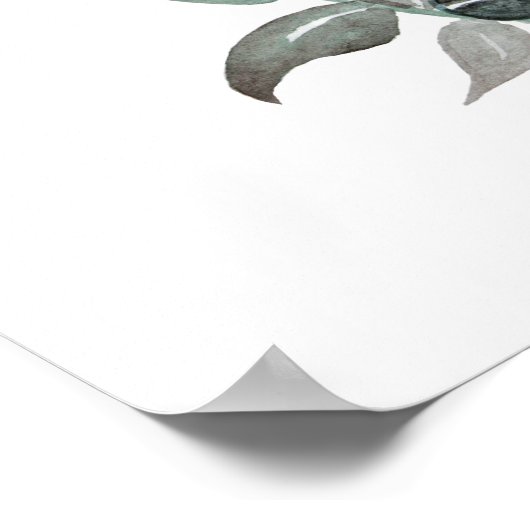 Blaubeeren Fruchtfarben Kunstwerk Poster (Ecke)