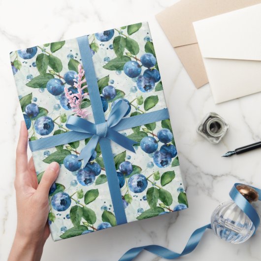 Blaubeeren Geschenkpapier (Schenken)