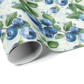 Blaubeeren Geschenkpapier (Rolleneckpunkt)