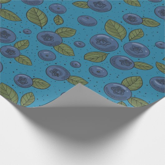 Blaubeeren Geschenkpapier (Ecke)