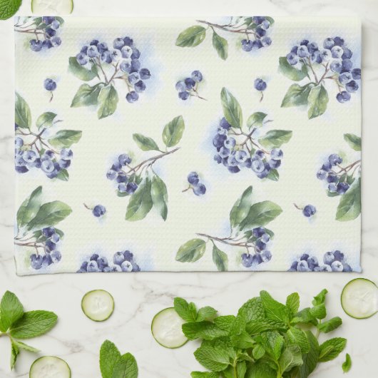 Blaubeeren Geschirrtuch (Gefaltet)