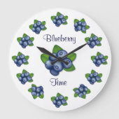Blaubeeren Große Wanduhr (Vorderseite)