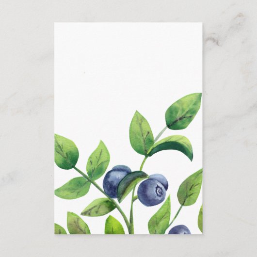 Blaubeeren-Hochzeit Begleitkarte (Rückseite)