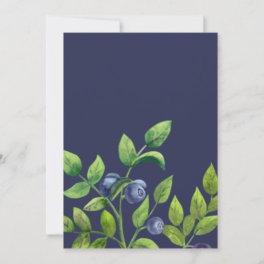 Blaubeeren-Hochzeit Einladung (Rückseite)