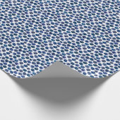 Blaubeeren: illustrierte Wasserfarbe. Geschenkpapier (Ecke)