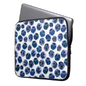 Blaubeeren: illustrierte Wasserfarbe. Laptopschutzhülle (Vorderseite Links)
