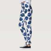 Blaubeeren: illustrierte Wasserfarbe. Leggings (Links)