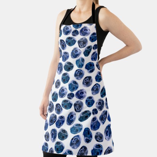 Blaubeeren: illustrierte Wasserfarbe. Schürze (InSitu)