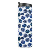 Blaubeeren: illustrierte Wasserfarbe. Thermosbecher (Nach rechts gedreht)