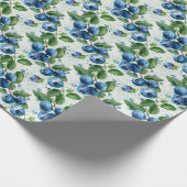Blaubeeren im Wasserfarblook Geschenkpapier (Ecke)