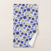 Blaubeeren in Rosa und Blau Badhandtuch Set (Handtuch)