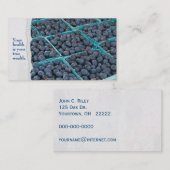Blaubeeren in türkisfarbenen Schachteln Visitenkarte (Vorne/Hinten)