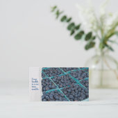 Blaubeeren in türkisfarbenen Schachteln Visitenkarte (Stehend Vorderseite)