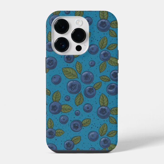 Blaubeeren iPhone Hülle (Rückseite)