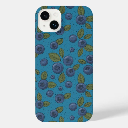 Blaubeeren iPhone Hülle (Rückseite)
