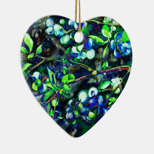 Blaubeeren Keramik Ornament (Rechts)