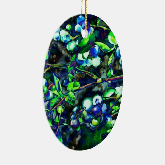 Blaubeeren Keramik Ornament (Rechts)