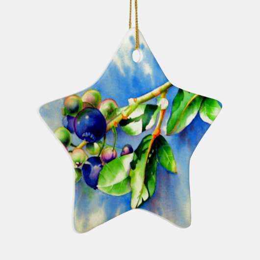 Blaubeeren Keramik Ornament (Rechts)